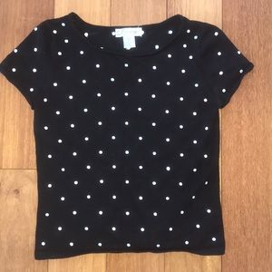 Black and White Polka Dot Top